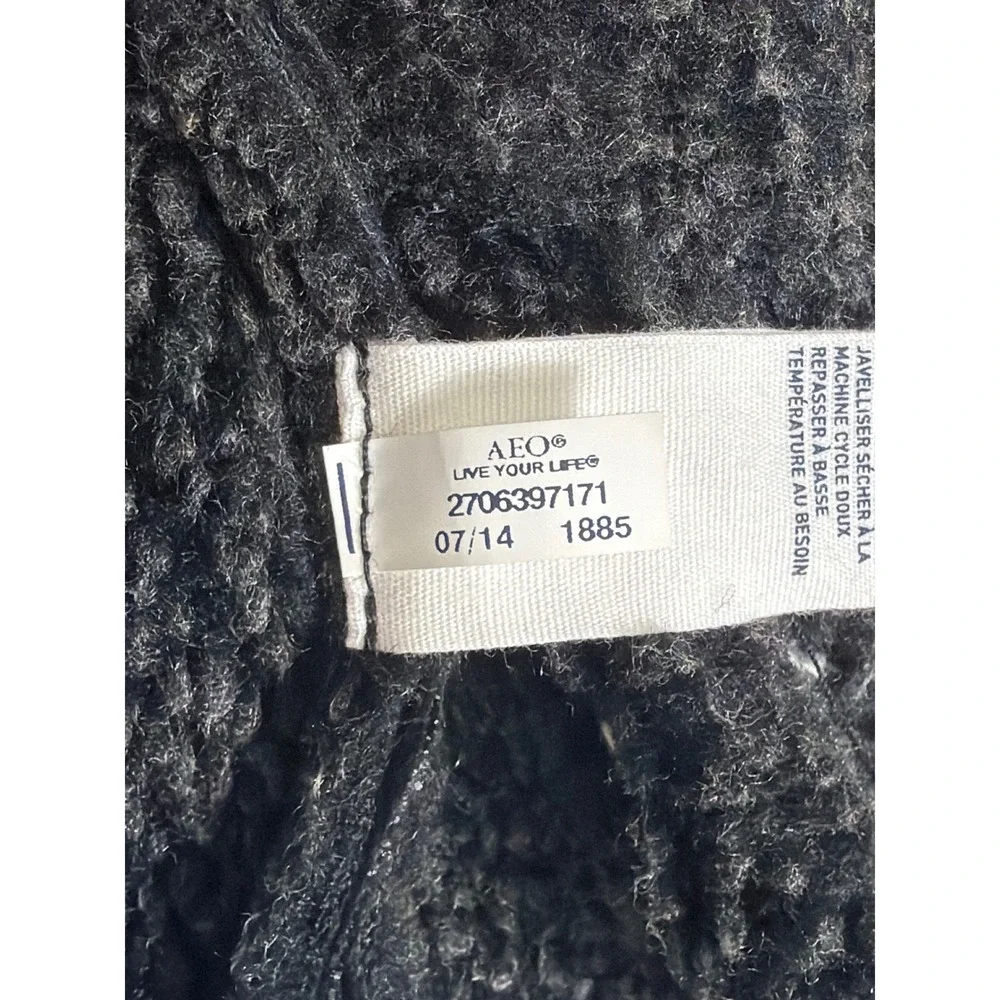 American Eagle Womens Faux‎ Suede Shearling Moto Jacket Black Large 2706397171